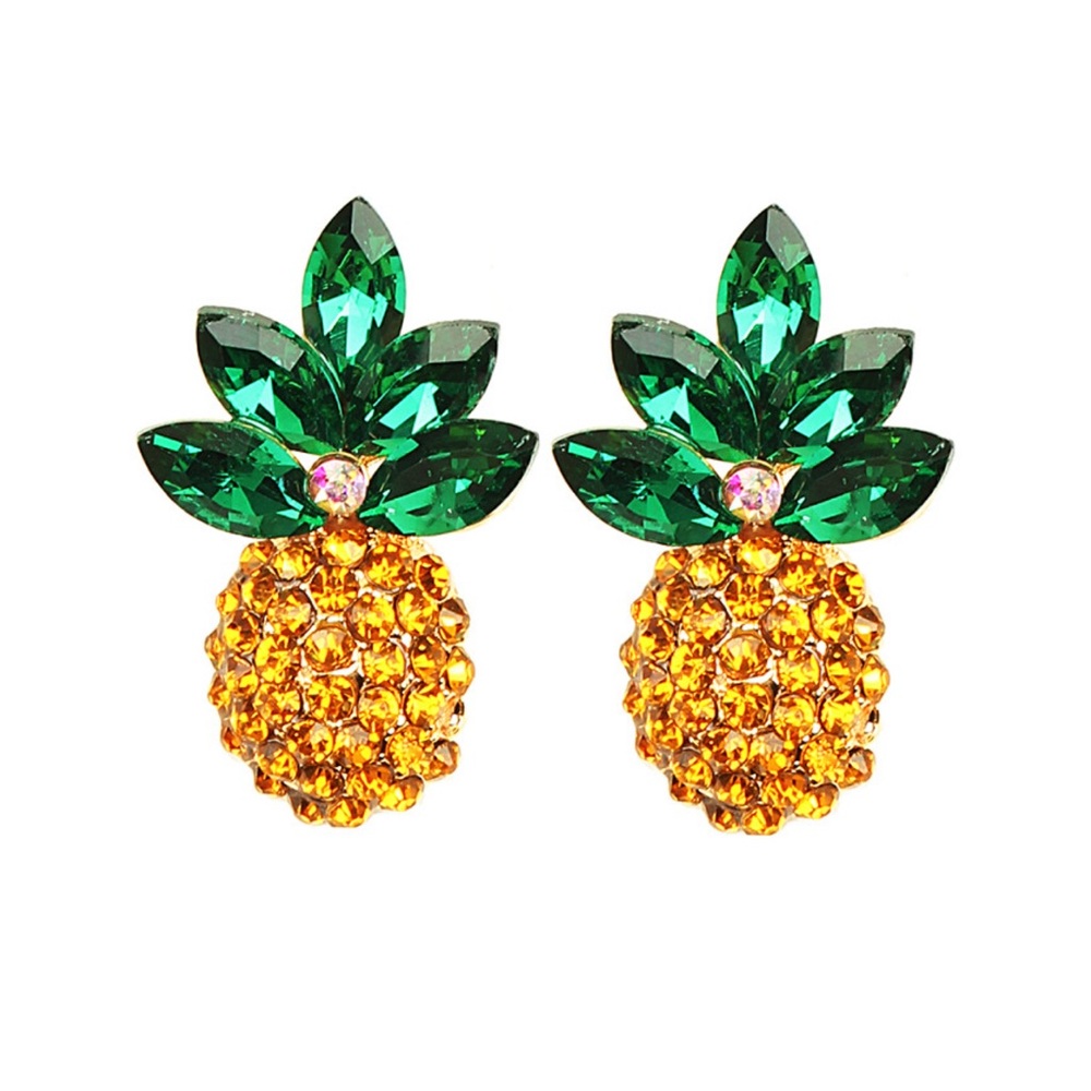 EYE CANDY LA PINEAPPLE EARRINGS